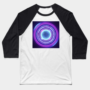 Bright Colorful Glowing Circles Baseball T-Shirt